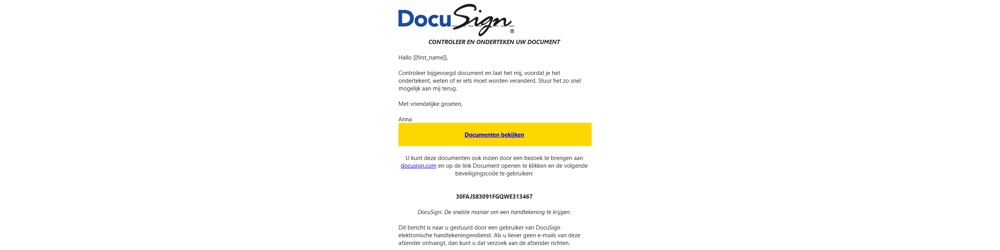 Campagne Q1 2026 verstuurd. Phishing via DocuSign: Trap niet in de val!