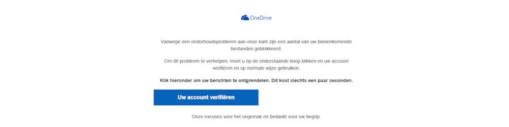 Campagne Q2 2026 verstuurd. Phishing via valse OneDrive-meldingen: zo herken je het